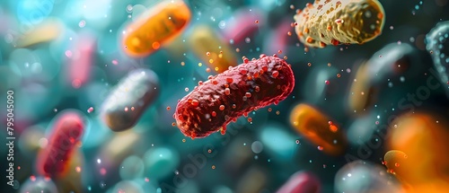 Probiotics are beneficial bacteria that help balance gut flora for health. Concept Gut Health  Microbiome  Probiotics  Digestive System  Healthy Bacteria