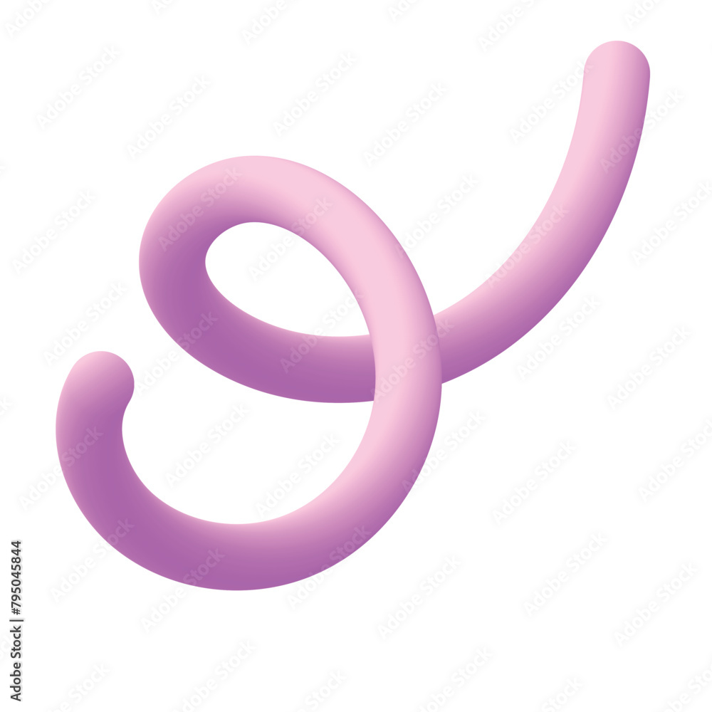 ligne 3D mauve et violette ligne 3D mauve et violette