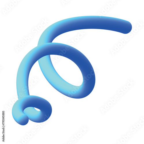 ligne 3D bleue