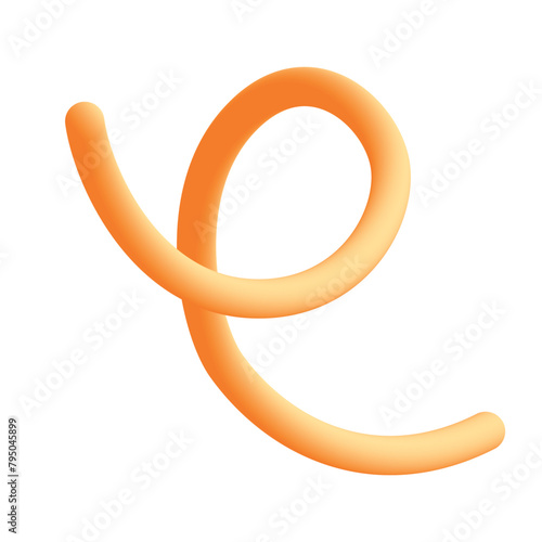 ligne 3D orange dégradé