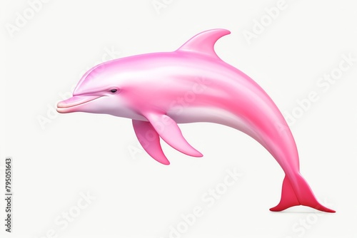 A watercolor of Amazon River Dolphin Pink Dolphin  Famous for its pink coloration
