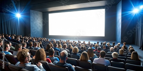 High Resolution Cinema Experience Crowd Watching
