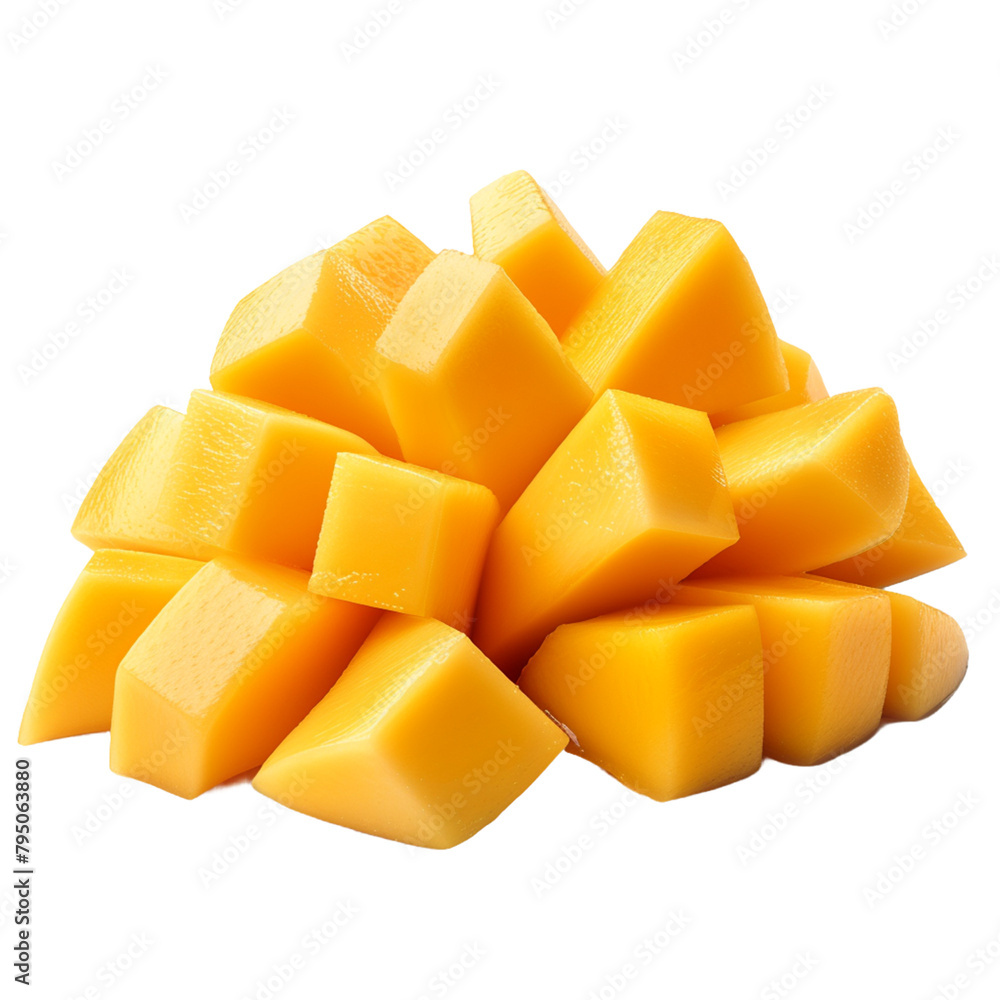 sliced mango isolated on white sliced mango isolated on white
