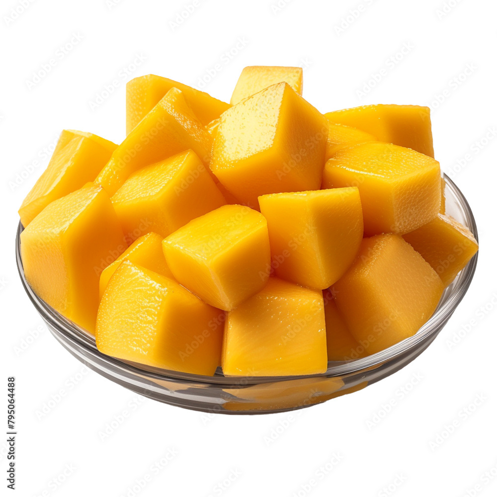 sliced mango isolated on white sliced mango isolated on white
