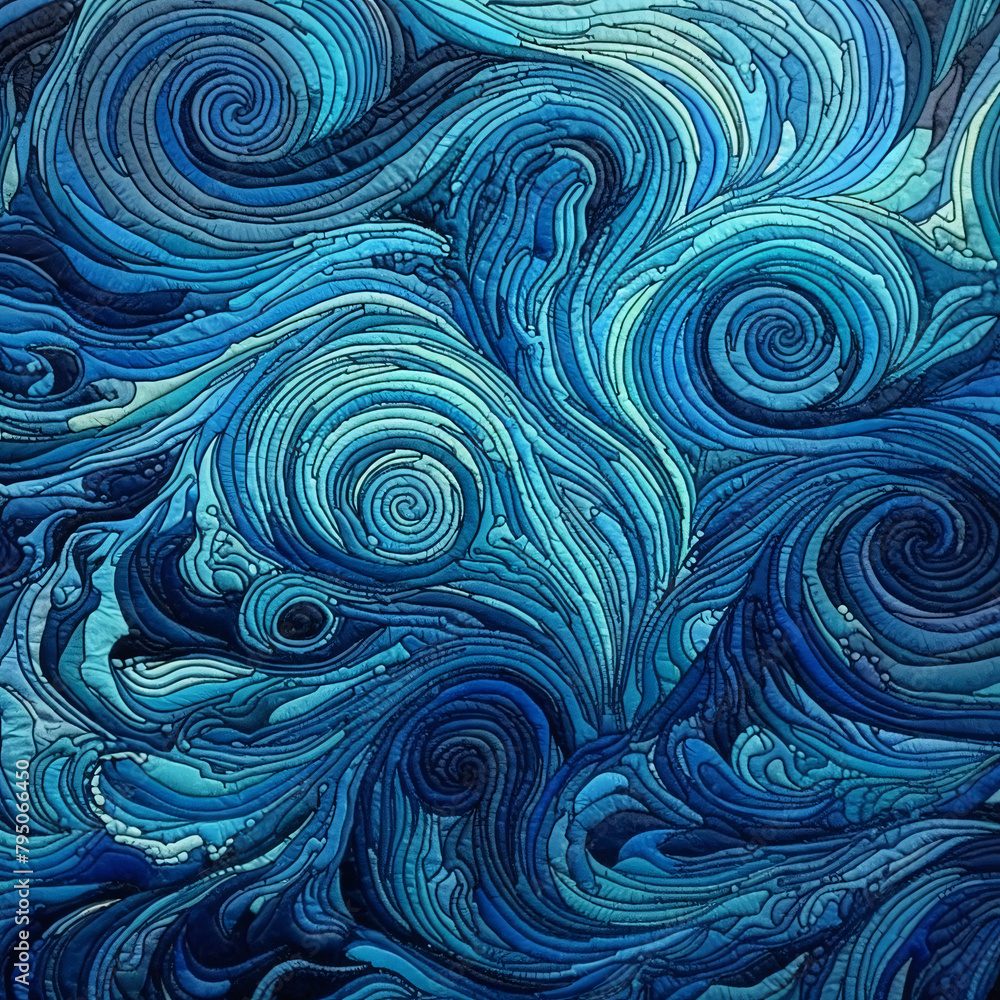 Blue Oceanic Abstract Art Blue Oceanic Abstract Art