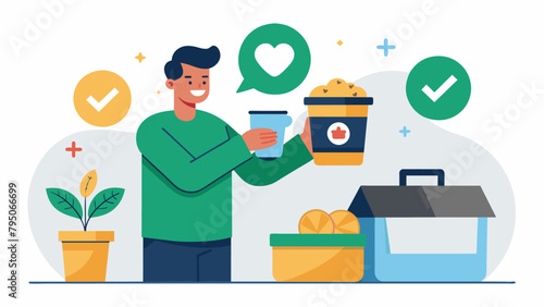 A person choosing to forgo their daily coffee run and instead making a donation to a charitable organization showcasing the impact of small