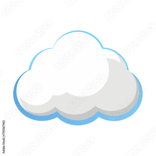 cloud, icon, vector illustration