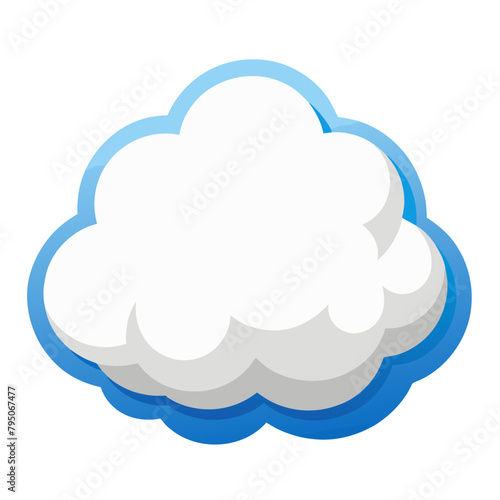 cloud, icon, vector illustration