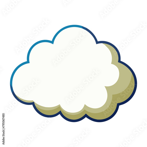 cloud, icon, vector illustration