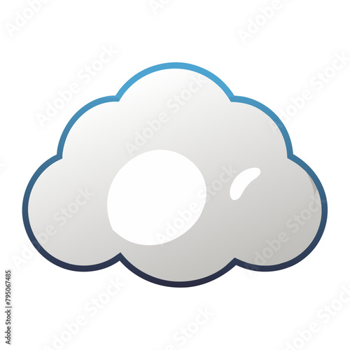 cloud, icon, vector illustration