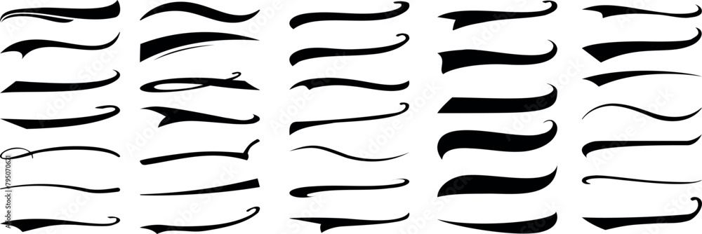 Ταπετσαρία Elegant text tails swoosh Vector, calligraphy swirls for logo design, decoration