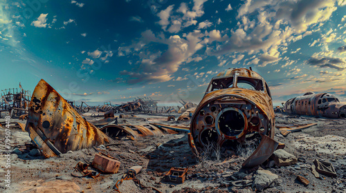 Transport viewers to a postapocalyptic dystopia with a gripping wormseye view photo