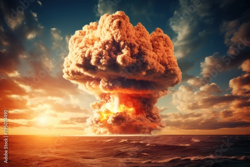 Nuclear explosion in ocean #795074490