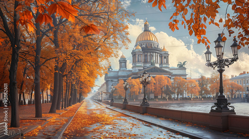 Saint Isaacs Cathedral in Saint Petersburg Russia.  © UsamaR