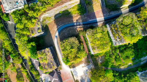 Amazing aerial view of Patung Garuda Wisnu Kencana in Bali photo