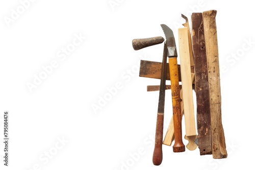 Bundles of Construction Tools for Professionals On Transparent Background.
