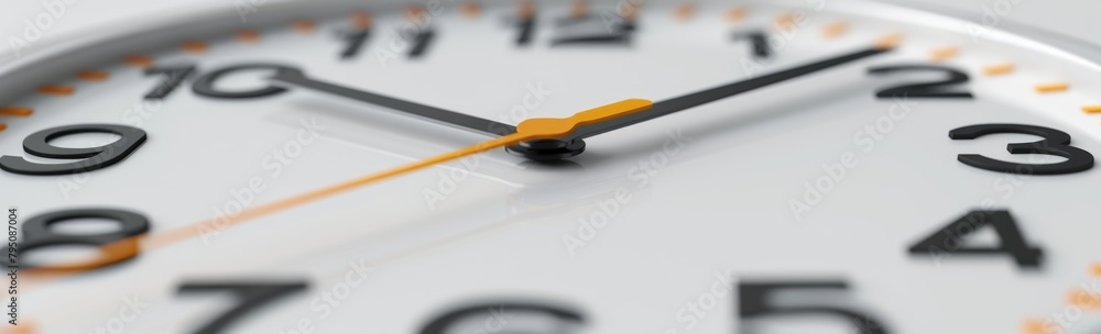 A detailed close-up of a clock showing clear numbers on the watch dial A detailed close-up of a clock showing clear numbers on the watch dial