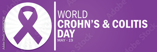 World Crohn's and Colitis Day. May 19. Suitable for greeting card, poster and banner. Vector illustration.
