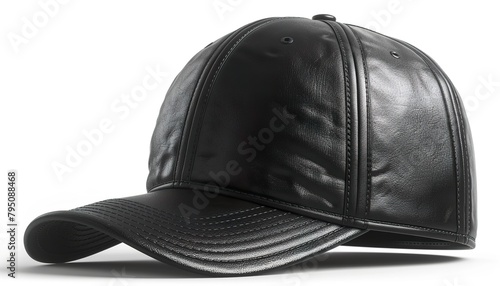 black baseball cap mockup front view photo