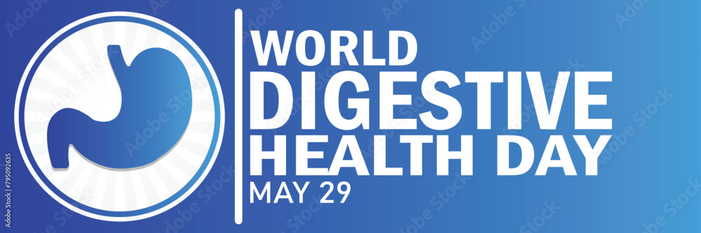 World Digestive Health day. May 29. Suitable for greeting card, poster and banner. Vector illustration. World Digestive Health day. May 29. Suitable for greeting card, poster and banner. Vector illustration.