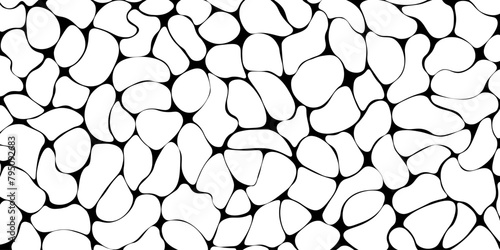 Black and white water texture, hand drawn. Abstract wave background. Monochrome backdrop. Vector illustration.