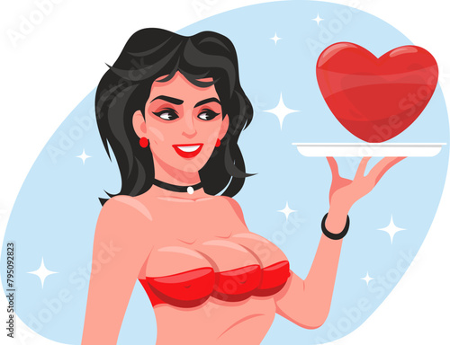  girl with three breasts offers her heart as a token of love