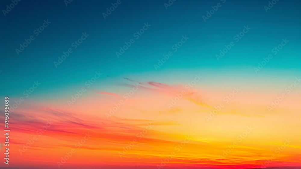 A sunset-inspired gradient background transitioning from warm oranges to cool blues, perfect for adding depth to your designs.