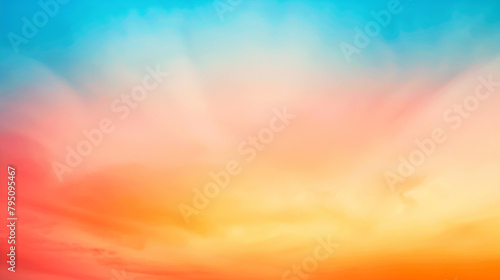 A sunset-inspired gradient background transitioning from warm oranges to cool blues, perfect for adding depth to your designs. © AIZA
