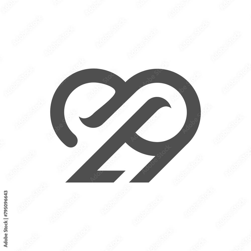 vector is monogram number 29. Elegant. vector is monogram number 29. Elegant.