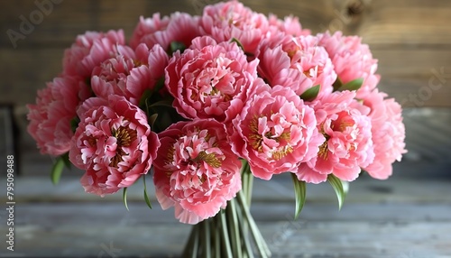 bouquet of pink peonies flowers