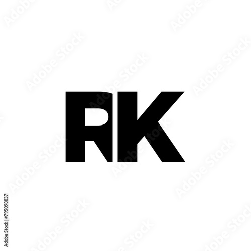 Letter R and K, RK logo design template. Minimal monogram initial based logotype. (ID: 795098837)