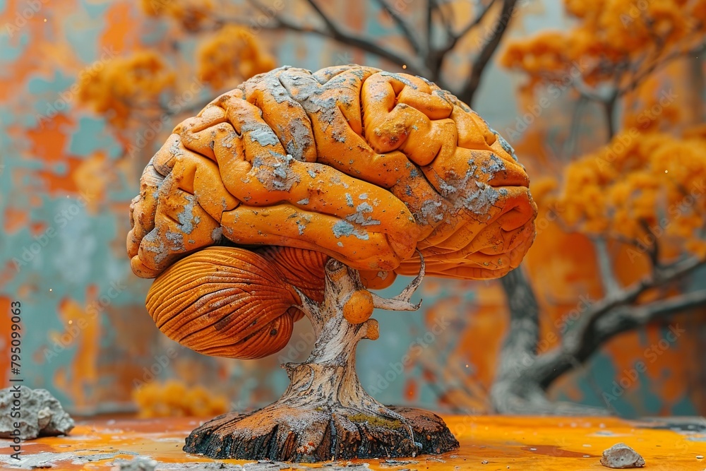 Brain frontal lobe damage signs symptom stock illustration adobe stock