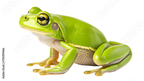 American green tree frog, isolated photo