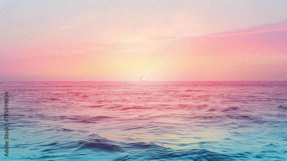 Abstract gradient backdrop blending warm sunset hues with cool ocean tone Abstract gradient backdrop blending warm sunset hues with cool ocean tone