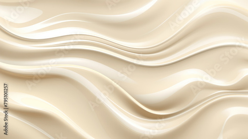 Close up of mayonnaise or cream texture, 3D render.