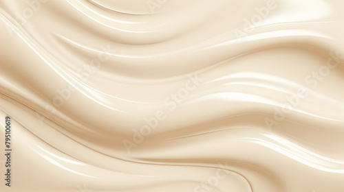 Beige whipped pastry cream.