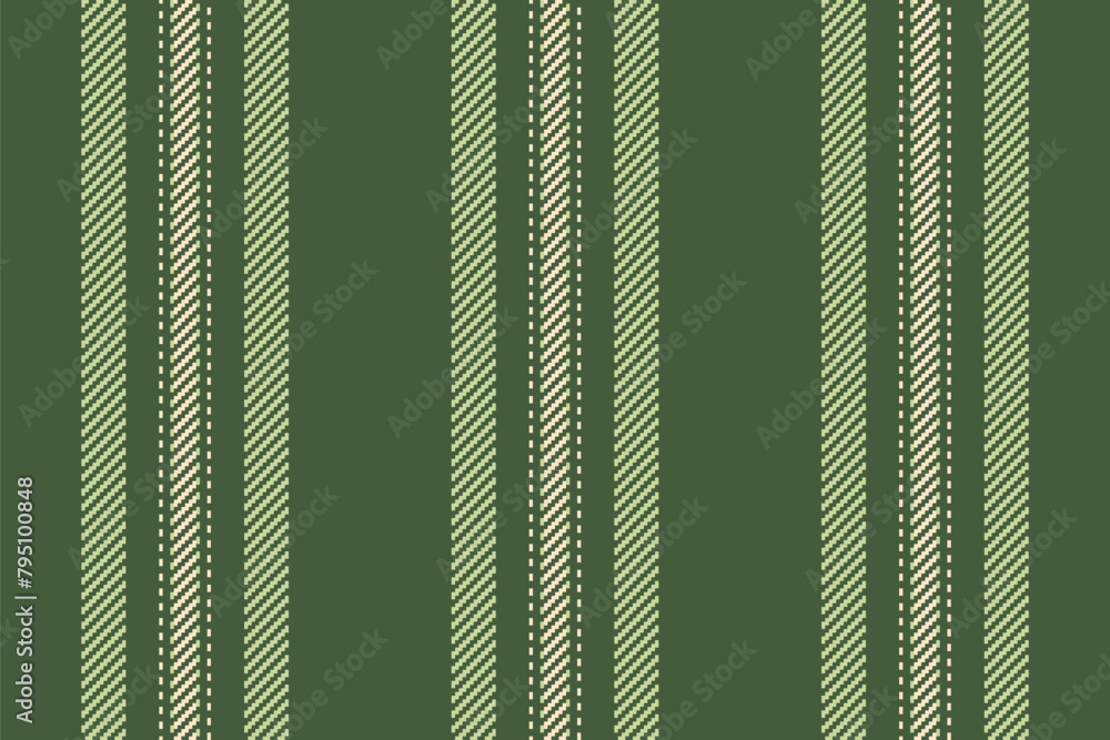 Industrial textile pattern background, flowing seamless vertical vector. Vogue stripe lines fabric texture in green and light colors. Industrial textile pattern background, flowing seamless vertical vector. Vogue stripe lines fabric texture in green and light colors.