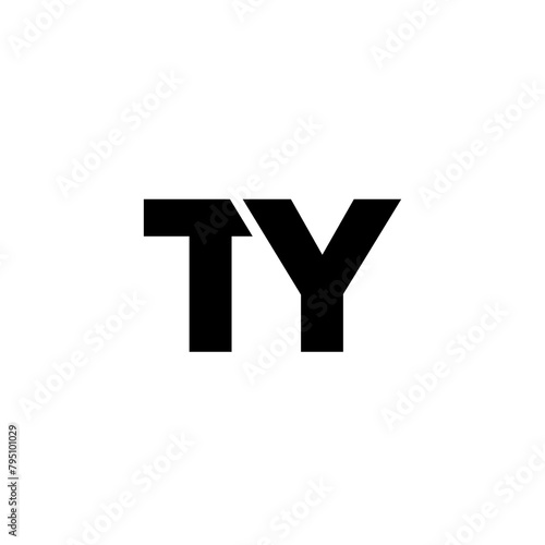 Letter T and Y, TY logo design template. Minimal monogram initial based logotype. (ID: 795101029)