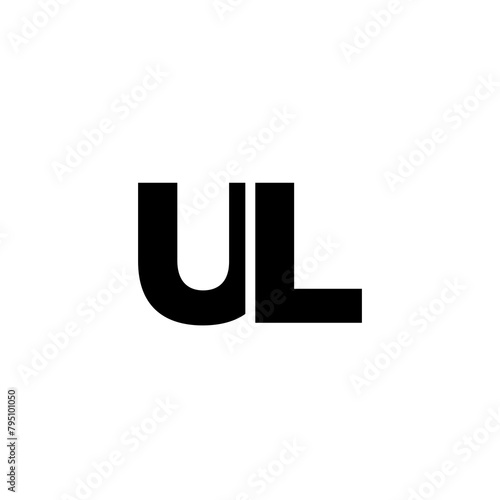 Letter U and L, UL logo design template. Minimal monogram initial based logotype. (ID: 795101050)