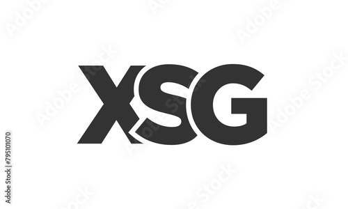 XSG logo design template with strong and modern bold text. Initial based vector logotype featuring simple and minimal typography. Trendy company identity. (ID: 795101070)
