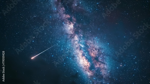 Comet and Meteor: A mesmerizing photo of a shooting star streaking through the Milky Way galaxy