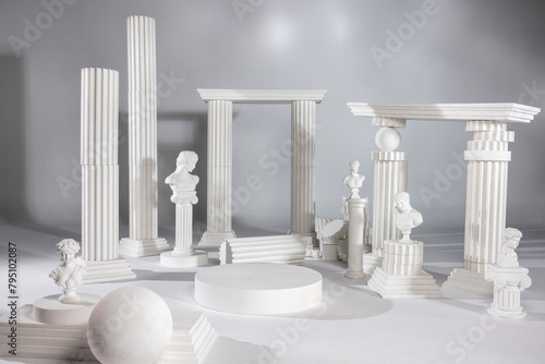 Foto The studio decor is inspired by ancient Egyptian and Greek periods