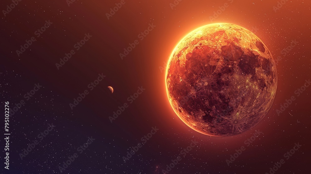 Eclipse: A vector illustration of a total lunar eclipse Eclipse: A vector illustration of a total lunar eclipse