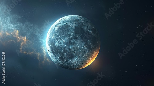 Eclipse: A vector illustration of a penumbral lunar eclipse photo