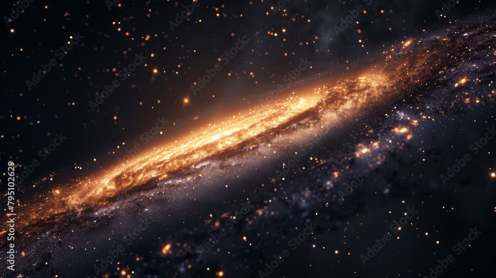 Fototapeta premium Galaxy: A 3D representation of the Cigar Galaxy