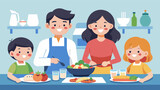 A busy couple with young children use the services of a personal chef to get a break from cooking and enjoy a delicious stressfree dinner at home..