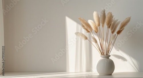 White Vase Filled With White Flowers