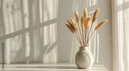 White Vase Filled With White Flowers