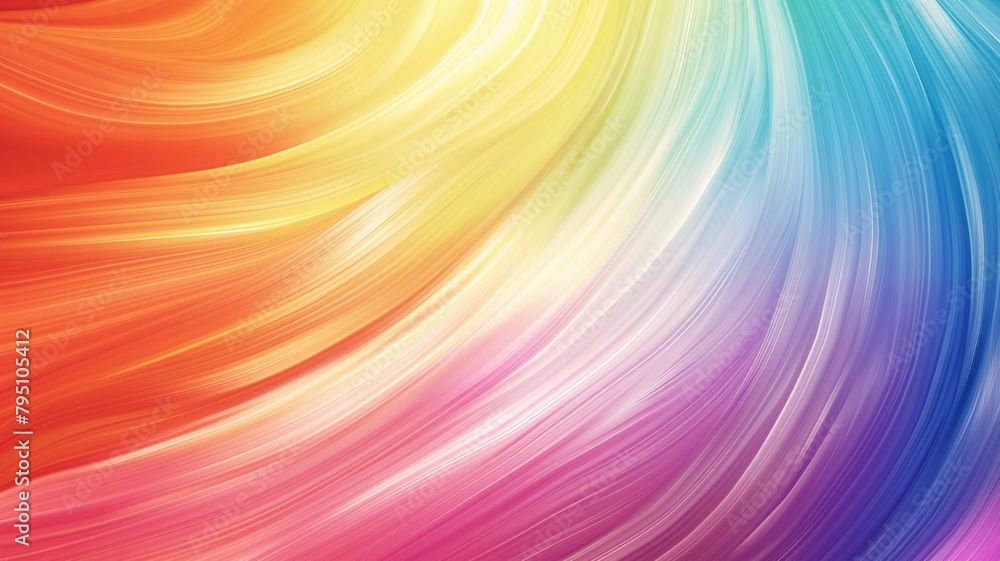 Fototapeta premium Soft wave gradient background in rainbow colors
