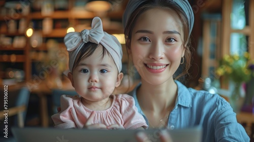 Woman Holding Baby in Her Arms